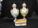 Antique Porcelain Handpainted Lamp Bases & Covered