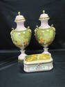 Antique Porcelain Handpainted Lamp Bases & Covered