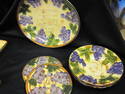 Ten Piece Ceramic Grape Motif Serving Set