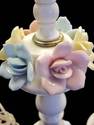 2 Vintage Porcelain Floral Lamps - Roses - Cottage