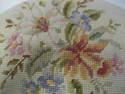 Antique Needlepoint Footstool - Late 1800's