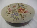 Antique Needlepoint Footstool - Late 1800's