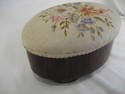 Antique Needlepoint Footstool - Late 1800's