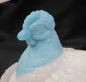 WHITE SLAG GLASS CHICKEN