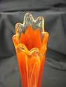 Orange Red Art Glass Vase 