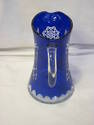 Stunning Cobalt Blue Cut Glass Pitcher