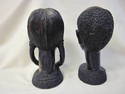 Set of Two African Carved Wood Busts - Man and Wom