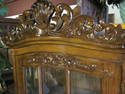 Excellent Carved Wooden Curio Cabinet - 3 Shelves