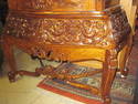 Excellent Carved Wooden Curio Cabinet - 3 Shelves