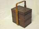 Interesting Chinese Wooden/Leather Lunchbox with H