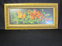 Floral NeedlePoint in Gold Frame