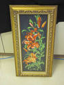 Floral NeedlePoint in Gold Frame