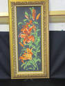 Floral NeedlePoint in Gold Frame