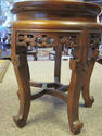 Pretty Asian Wooden Carved Stand with Marble Inlay