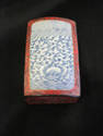 Beautiful Asian Laquered Box with Ceramic Top Inse