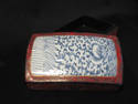 Beautiful Asian Laquered Box with Ceramic Top Inse