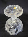 Beautiful Tall Etched Cyrstal Candy Dish - Owl Des