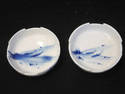 Pair of Hand Painted Porcelain dish - Fish Design