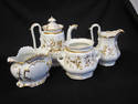 Vintage Three Piece Tea Set - White Porcelain/Gold