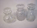 Set of Three Etched Glass Apothecary Jars