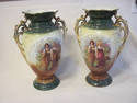 Set of Two Antique English Porcelain Vases