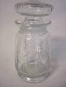 Set of Three Etched Glass Apothecary Jars