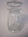 Set of Three Etched Glass Apothecary Jars