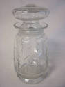 Set of Three Etched Glass Apothecary Jars