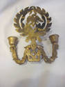 Vintage Cast Metal Gold Candleholder - Eagle Desig