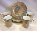 VinTAGe FITZ & FLOYD 8-Pc Dessert Plates/Cups Fil 