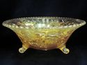 VinTAGe Carnival Glass Footed Bowl **Roses**