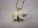 Gold Chain with Ceramic Bear Pendant