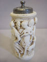 Rare Carved Bone Salt & Pepper Shakers - Ancient G