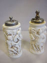 Rare Carved Bone Salt & Pepper Shakers - Ancient G