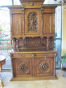 Antique French Gothic Walnut Sideboard Buffet