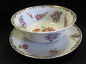 Porcelain Bowl with Underdish - Florals and Gold E