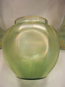 Vintage Three Piece Opalescent Glass Vases - Gold 