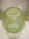 Vintage Three Piece Opalescent Glass Vases - Gold 