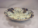 Antique Cobalt/Gold Gilt Round Dish - Scalloped Ed