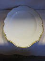 White Ceramic Platter with Gold Edge - Germay Bava