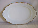 White Ceramic Platter with Gold Edge - Germay Bava