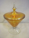 Carnival Glass Candy Dish with Lid