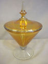 Carnival Glass Candy Dish with Lid