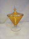 Carnival Glass Candy Dish with Lid