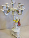 Beautiful Handpainted Capodimonte Styled Candleabr