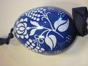 Russian Handpainted Ceramic Cobalt Egg Ribbon Tie 