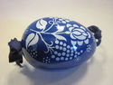 Russian Handpainted Ceramic Cobalt Egg Ribbon Tie 