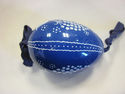 Russian Handpainted Ceramic Cobalt Egg Ribbon Tie 