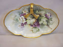 Ceramic Handled Dish with Berries and Florals