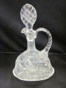 Unusual Cut Crystal Liquor Decanter with Stopper